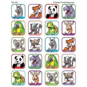   CREATED RESOURCES ANIMAL FACES 1 STICKERS 120 STKS 