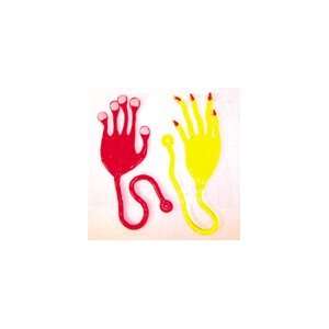  Assorted Color Sticky Rubber Slap Monster Hands   Pack of 