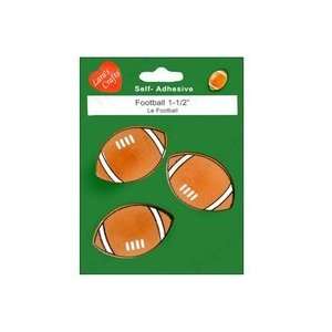  Laras Painted Package Wood Stickers Football (Pack of 3 