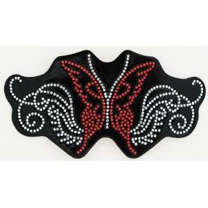  Red Butterfly Helmet Bling Patch