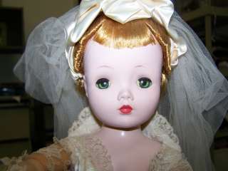 Vintage Madame Alexander Cissy Doll 20 21 Hard Plastic Bride NEEDS 