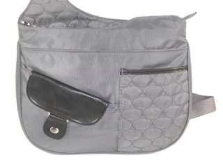 Mosey Life Gray Nylon Duffy Weekender Crossbody Handbag Purse 