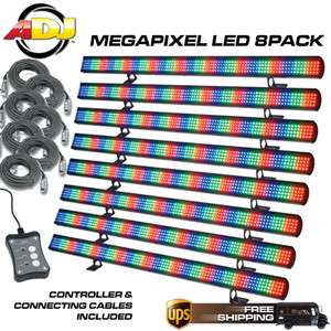 AMERICAN DJ MEGAPIXEL LED RGB WASH LIGHTING BAR 8 PACK MEGA PIXEL 
