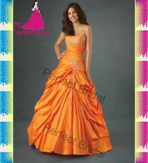 Orange Quinceanera Dresses Prom Applique Ball Gown Birthday Party 
