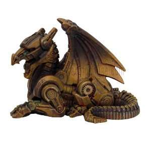  Steampunk Dragon Statue Figurine Mini Victorian Scifi 