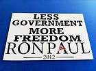 ron paul less government more freedom yard pole sign sticker