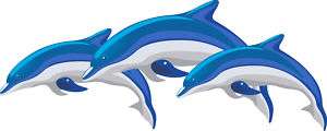Dolphin boat graphics decals fishing campervan  