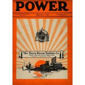  1925 Cover Power Magazine Terry Steam Turbine Co 