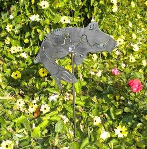 KOI FISH Metal Garden stake art/Pond/Cat/yard/Fishing  