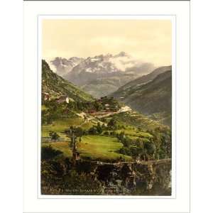  Stalden railway station and hotel Valais Alps of 