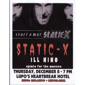  Static X Concert Flyer Providence