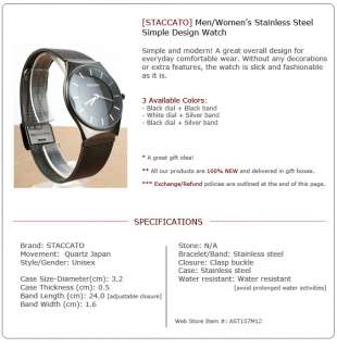 STACCATO]Designer inspired Mens Womens Stainless steel *SIMPLE 