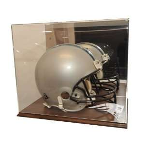  New England Patriots Walnut Finished Base Helmet Display 