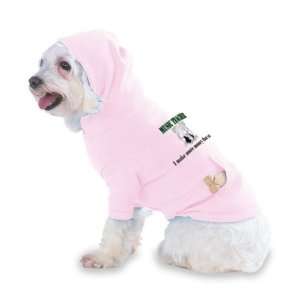   Hooded (Hoody) T Shirt with pocket for your Dog or Cat Medium Lt Pink