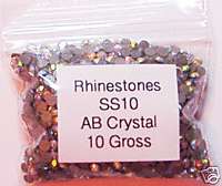 Hot Fix Rhinestones AB Crystal SS10 3mm 10 Gr 1440 More  