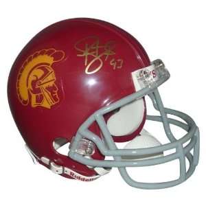  Autographed Troy Polamalu Mini Helmet   USC Trojans Holo 