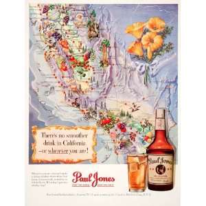   California Map Poppy Sequoia Park   Original Print Ad