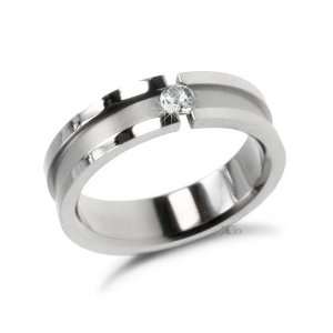    Ladies and Mens Stainless Steel Wedding Band Ring, 9 Jewelry