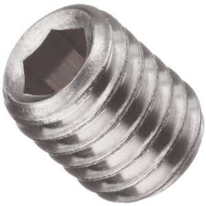 18 8 Stainless Steel Set Screw, Hex Socket Drive, Oval Point, #10 32 