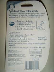 NIP 2 Gerber Spill Proof Water Bottle Spouts Baby 12+  
