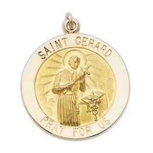  14k St. Gerard Medal 25mm/14kt yellow gold Jewelry