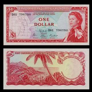DOLLAR Banknote of EAST CARIBBEAN STATES   1965   UNC  