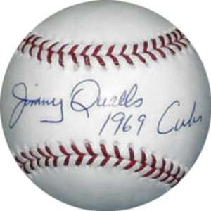 Jim Qualls Autographed MLB Baseball with 69 Cubs Sports 