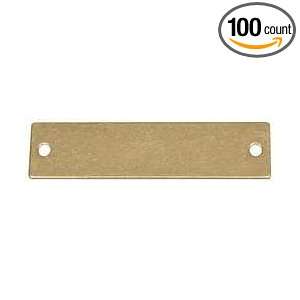 Industrial Grade 2CEA6 Blank Tag, 1 7/16 x 3 In., Brass, PK 100 