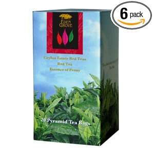 Eden Grove Red Tea Peony, 20 Count, 2.12 Ounce Boxes (Pack of 6 