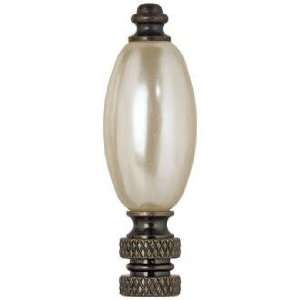  Faux Pearl and Antique Bronze Finish Finial