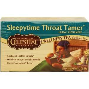 Celestial Seasonings Sleepytime Throat Tamer Tea Bags, 20 ct  