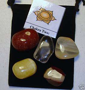 2nd Sacral Chakra Healing Tumbled Stones Crystals Reiki  