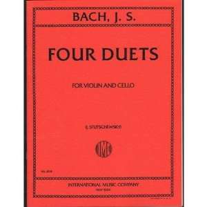  Bach, J.S.   4 Duets BWV 802 805 for Violin and Cello 