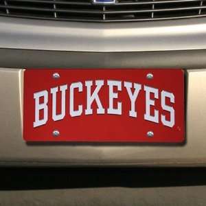  Ohio State Buckeyes Scarlet Mirror License Plate 