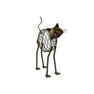  Green Piece Cat Springy by George Collection Wire Art Pet 