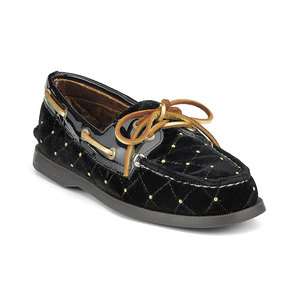 Womens Sperry Top Sider QUILTED BLACK VELVET A/O Premium Soles Select 