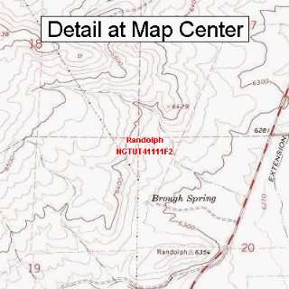 USGS Topographic Quadrangle Map   Randolph, Utah (Folded/Waterproof 