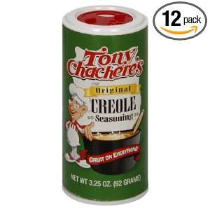 Tony Chacheres Seasoning Creole, 3.25 Ounce (Pack of 12)