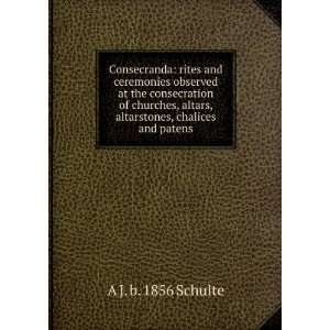   the consecration of churches, altars, altarstones, chalices and patens
