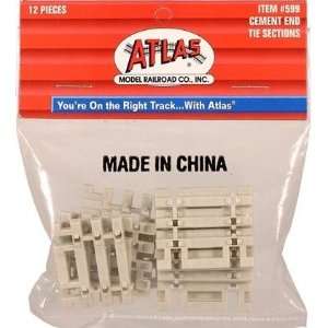  HO Cement End Tie Section (12) Atlas Trains Toys & Games