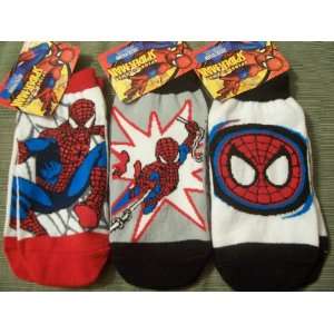  Spiderman Spidersense ~ Set of 3 Socks, Size 6.5 8 (Face 