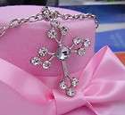 SP35B Korean Style Hollow Silver Heart Necklace  