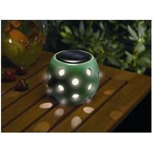  Solar Solar Ceramic Sphere Light   Glazed Green (Pack of 4 