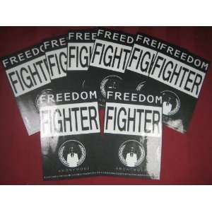  Anonymous Freedom Fighter decal sticker lot x 8 