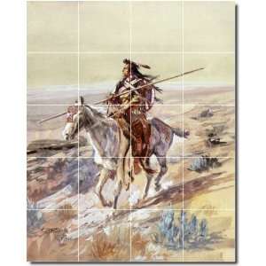 Charles Russell Indians Backsplash Tile Mural 30  48x60 using (20 