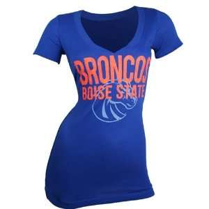  Boise State Broncos Womens Deep V neck T Shirt