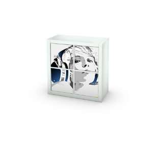  Girl with Headphones Decal for IKEA Expedit Bookcase 2x2 