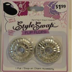  Style Swap Flip Flops Snap on Charm Assembly   Silver 