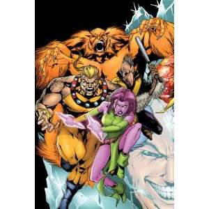   Cover Sabretooth, Blink, Sasquatch and Beak by James Calafiore, 48x72