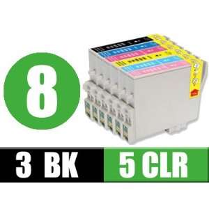  8 pack Compatible print ink toner cartridge (3 Black/1 